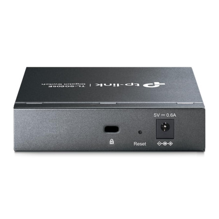 TP-Link TL-SG605E Switch Ethernet Gigabit 5 Ports Gigabit Hub RJ45, Switch Manageable, Boitier Métal, Plug-and-Play, Durable et