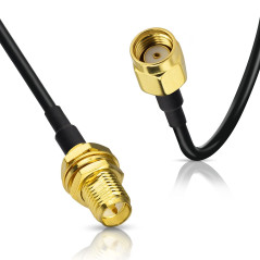 Bingfu Cable RP-SMA Rallonge Antenne WiFi 3m Adaptateur de RP-SMA Mâle à Femelle RG174 pour Extension Telesurveillance Routeur W