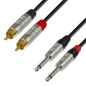 Adam Hall Cables 4 STAR TPC 0150 - Câble Audio REAN 2 x RCA mâle vers 2 x Jack 6,35 mm mono 1,5 m Adam Hall Cables 4 STAR TPC 0150 - Câble Audio REAN 2 x RCA mâle vers 2 x Jack 6,35 mm mono 1,5 m