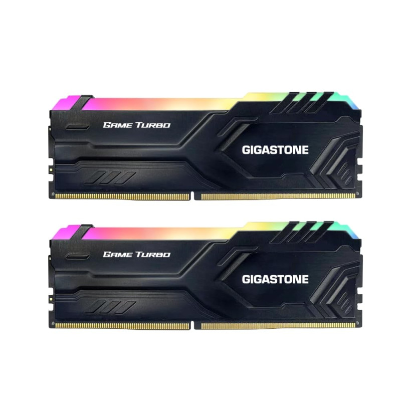 【RGB DDR4 RAM】 GIGASTONE Game Turbo 32Go Kit(2x16Go) DDR4 3200MHz PC4-25600 CL16-18-18-40 Intel XMP 2.0 AMD Ryzen 1.35V UDIMM 28 【RGB DDR4 RAM】 GIGASTONE Game Turbo 32Go Kit(2x16Go) DDR4 3200MHz PC4-25600 CL16-18-18-40 Intel XMP 2.0 AMD Ryzen 1.35V UDIMM 28