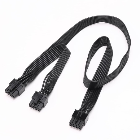 YieJoya Câble PCIE pour Corsair, PSU 8Pin mâle vers double PCIe 8Pin (6+2) mâle Câble d'alimentation pour Corsair Modular Power