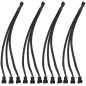 Hitopin Ventilateur d'ordinateur, répartiteur, extension PWM à 4 broches, câble de ventilateur avec gaine, câble d'extension tre