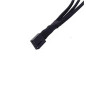 Hitopin Ventilateur d'ordinateur, répartiteur, extension PWM à 4 broches, câble de ventilateur avec gaine, câble d'extension tre