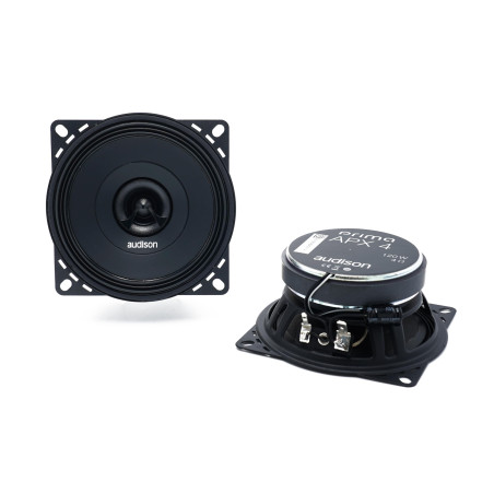 Audison APX 4 – Paire de Haut-parleurs coaxiaux 2 Voies 100 mm, 120W Max, cône en Fibre pressée pour réponse linéaire