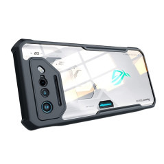 GIOPUEY Étui pour ASUS ROG Phone 7/7 Ultimate, Coque en PC Dur + TPU Souple, Grande Transparence, Étui Transparent, Amortisseur
