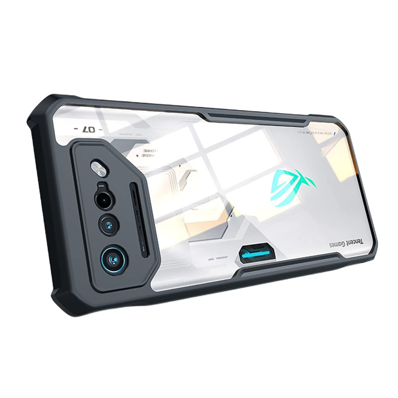 GIOPUEY Étui pour ASUS ROG Phone 7/7 Ultimate, Coque en PC Dur + TPU Souple, Grande Transparence, Étui Transparent, Amortisseur GIOPUEY Étui pour ASUS ROG Phone 7/7 Ultimate, Coque en PC Dur + TPU Souple, Grande Transparence, Étui Transparent, Amortisseur