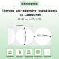 Phomemo Etiquettes Rondes M110 Étiquettes rondes Autocollante -1.96 "x1.96"(50x50mm),Compatible avec Phomemo M110 M120 M220 M221 Phomemo Etiquettes Rondes M110 Étiquettes rondes Autocollante -1.96 "x1.96"(50x50mm),Compatible avec Phomemo M110 M120 M220 M221