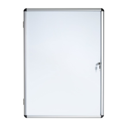 Bi-Office Vitrine d'Affichage Interieur Enclore, Tableau Blanc Magnétique Verrouillable, 367 x 500 mm, 2 x A4
