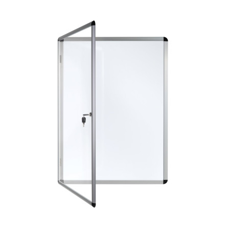 Bi-Office Vitrine d'Affichage Interieur Enclore, Tableau Blanc Magnétique Verrouillable, 367 x 500 mm, 2 x A4
