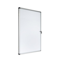 Bi-Office Vitrine d'Affichage Interieur Enclore, Tableau Blanc Magnétique Verrouillable, 367 x 500 mm, 2 x A4