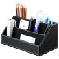 KINGFOM™ 5 Compartiments Multifonctionnel Organisateur de bureau (Noir) KINGFOM™ 5 Compartiments Multifonctionnel Organisateur de bureau (Noir)