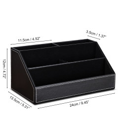 KINGFOM™ 5 Compartiments Multifonctionnel Organisateur de bureau (Noir)