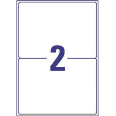 Avery Étiquettes Ultra-Résistantes Polyéthylène - 100 Étiquettes Autocollantes 210 x 148 mm - Compatible Imprimante Étiquette Au