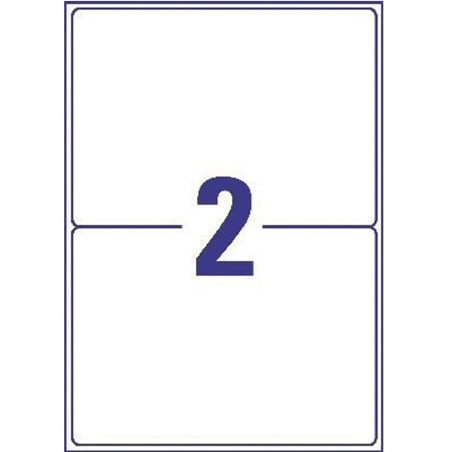Avery Étiquettes Ultra-Résistantes Polyéthylène - 100 Étiquettes Autocollantes 210 x 148 mm - Compatible Imprimante Étiquette Au