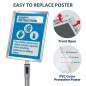 Porte-affiche en aluminium, support pour affiche, panneau d'affichage, présentoirs, enseigne de piédestal réglable, présentoir p Porte-affiche en aluminium, support pour affiche, panneau d'affichage, présentoirs, enseigne de piédestal réglable, présentoir p