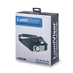 Carson LumiVisor loupe serre-tête en quatre niveaux de grossissement : 2x, 3x, 5x et 6x (LV-10)