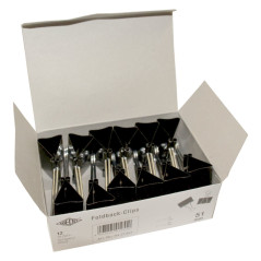 Wedo 06421441 Carton de 12 Pince à documents 41 mm Noir
