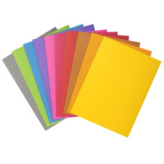 Exacompta - Réf. 217001E - 10 paquets de 10 chemises rigides ROCK"S 210 g/m2 aux couleurs vives - chemises certifiées PEFC - dim