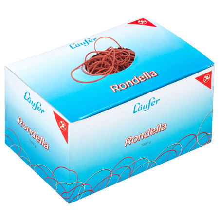 Läufer 50441 élastiques Rondella No. 8, diamètre 50 mm, carton de 1 kg, rouge, particulièrement durable