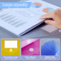 Sosayet Pochette Document A4-20 pcs Pochette Plastique A4 avec 11 Trous - Réutilisables Pochettes Transparentes A4 pour Maison, 