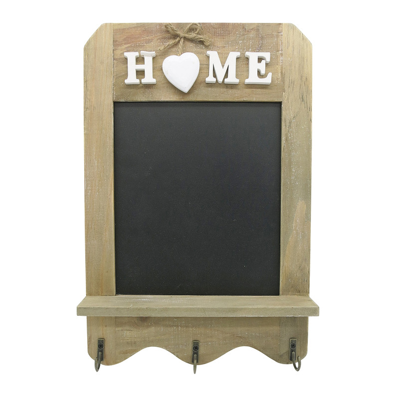 Tableau Noir Élégant dans le Style Vintage - Décoratif avec Crochets et Étagère - 33 x 22 cm Style Maison de Campagne Tableau Noir Élégant dans le Style Vintage - Décoratif avec Crochets et Étagère - 33 x 22 cm Style Maison de Campagne