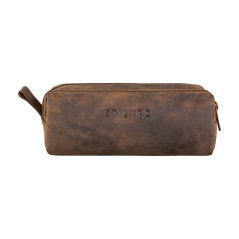 STILORD Linus Trousse en Cuir Plumier Vintage Pochette pour Crayons Étui Stylos Porte-Plume Scolaire Hommes et Femmes Couleur:Ca