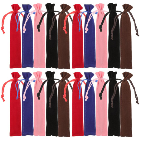 TOYANDONA Étui à Stylo en Velours Étui à Stylo Cordon Sac à Stylo Porte-Stylo Manche à Cordon pour Étudiant de Bureau (Multicolo