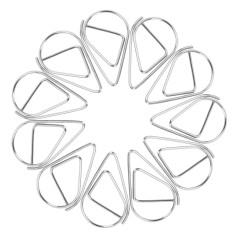 Trombone-50Pcs Petits Trombones En Métal,Trombones Fantaisie en Forme de Goutte d'Eau, Pince de Bureau,Trombones pour Bureau Liv