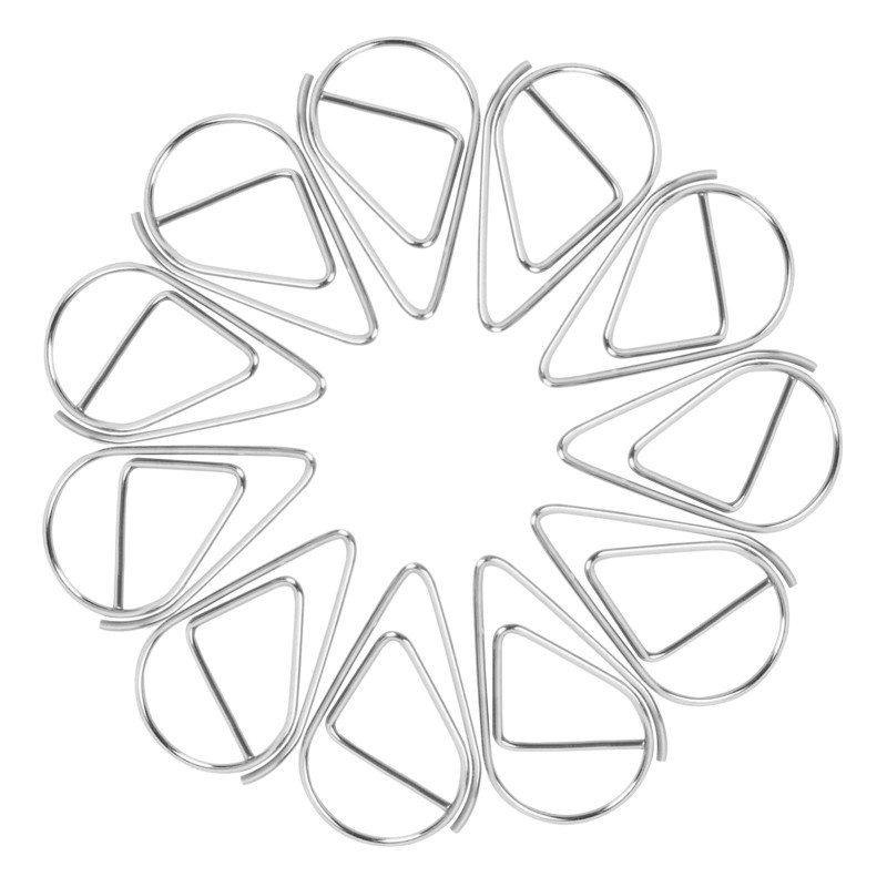 Trombone-50Pcs Petits Trombones En Métal,Trombones Fantaisie en Forme de Goutte d'Eau, Pince de Bureau,Trombones pour Bureau Liv Trombone-50Pcs Petits Trombones En Métal,Trombones Fantaisie en Forme de Goutte d'Eau, Pince de Bureau,Trombones pour Bureau Liv