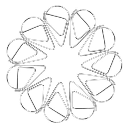 Trombone-50Pcs Petits Trombones En Métal,Trombones Fantaisie en Forme de Goutte d'Eau, Pince de Bureau,Trombones pour Bureau Liv