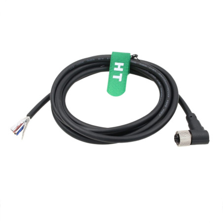 HangTon Actionneur de capteur M12 A codé 4 broches femelle à angle droit pour fil ouvert pour automatisation industrielle, périp