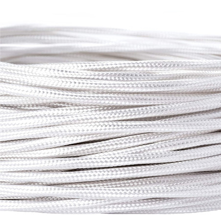 Câble d’alimentation textile - gaine extérieure en plastique - 5 m - 3 fils - 3 x 0,75 mm² - Avec conducteur de terre - Accessoi