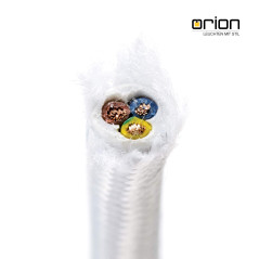 Câble d’alimentation textile - gaine extérieure en plastique - 5 m - 3 fils - 3 x 0,75 mm² - Avec conducteur de terre - Accessoi