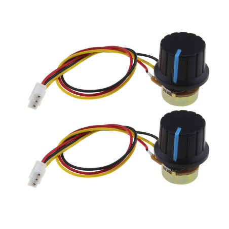 ECSiNG 2 ensembles B10K Potentiomètre Rotatif à Cône Linéaire WH148 10 K Ohm Résistance Variable à Film de Carbone à Un Tour ave
