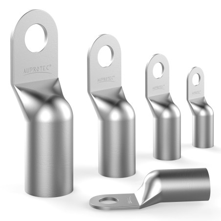 Auprotec Cosse tubulaire 16 mm², Trou Ø M6, Connecteur de câble SC non isolé en cuivre étamé