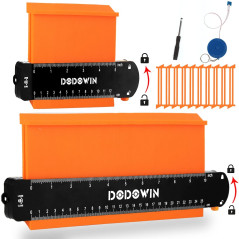 DODOWIN Jauge de Contour 2pcs, Copieur Profil, Outillage Traçage Bois Menuiserie, Guide des Tailles Rapporteur d'angle, Cadeau S