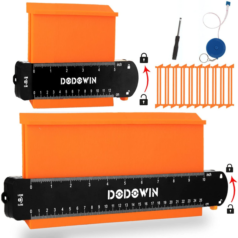 DODOWIN Jauge de Contour 2pcs, Copieur Profil, Outillage Traçage Bois Menuiserie, Guide des Tailles Rapporteur d'angle, Cadeau S DODOWIN Jauge de Contour 2pcs, Copieur Profil, Outillage Traçage Bois Menuiserie, Guide des Tailles Rapporteur d'angle, Cadeau S