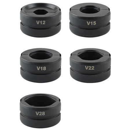 AMZCNC - Mâchoire de sertissage V12 à V28 Profil V pour 12 mm, 15 mm, 18 mm, 22 mm, 28 mm Insert pince sertir manuelle et interc