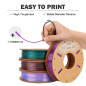 ERYONE – Lot de 4 filaments PLA bicolore en soie pour imprimante 3D 1,75 mm, précision +/- 0,03 mm, 0,25 kg par bobine, 1 kg au ERYONE – Lot de 4 filaments PLA bicolore en soie pour imprimante 3D 1,75 mm, précision +/- 0,03 mm, 0,25 kg par bobine, 1 kg au