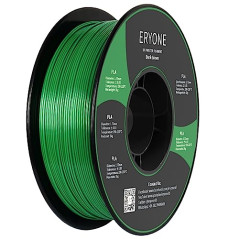 ERYONE PLA Filament 1.75 mm, Filament pour Imprimante 3D PLA, Précision Dimensionnelle +/- 0,03 mm, Vert foncé