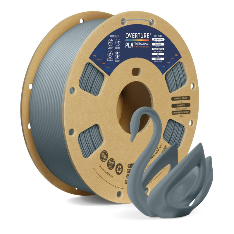 OVERTURE PLA Plus (PLA+) Filament 1.75mm, Ténacité Professionnelle, 1kg (2.2lbs), Précision Dimensionnelle 99% +/- 0,02mm, pour OVERTURE PLA Plus (PLA+) Filament 1.75mm, Ténacité Professionnelle, 1kg (2.2lbs), Précision Dimensionnelle 99% +/- 0,02mm, pour