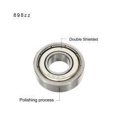 10pcs 698-ZZ Roulements à Billes Double Blindé 8x19x6mm 698ZZ
