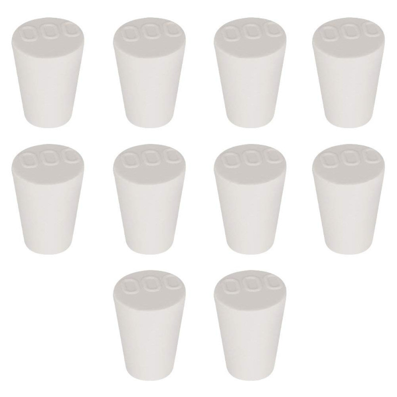 Labasics 10PK 000# Bouchons en caoutchouc solide - Taille:9mm Bouteille, 13mm Haut, 17mm Longueur - Bouchons en caoutchouc blanc Labasics 10PK 000# Bouchons en caoutchouc solide - Taille:9mm Bouteille, 13mm Haut, 17mm Longueur - Bouchons en caoutchouc blanc