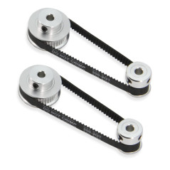 Zeberoxyz 2 pièces ensemble GT2 roue synchrone 20&40 dents 5mm alésage poulie de distribution en aluminium avec 2 pièces longueu