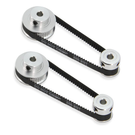 Zeberoxyz 2 pièces ensemble GT2 roue synchrone 20&40 dents 5mm alésage poulie de distribution en aluminium avec 2 pièces longueu
