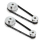 Zeberoxyz 2 pièces ensemble GT2 roue synchrone 20&40 dents 5mm alésage poulie de distribution en aluminium avec 2 pièces longueu Zeberoxyz 2 pièces ensemble GT2 roue synchrone 20&40 dents 5mm alésage poulie de distribution en aluminium avec 2 pièces longueu
