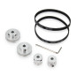 Zeberoxyz 2 pièces ensemble GT2 roue synchrone 20&40 dents 5mm alésage poulie de distribution en aluminium avec 2 pièces longueu Zeberoxyz 2 pièces ensemble GT2 roue synchrone 20&40 dents 5mm alésage poulie de distribution en aluminium avec 2 pièces longueu