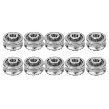 Akozon U Groove Track, U Groove Bearing SG15 Track Guide Roulement 5 x 17 x 8 mm pour Machine à Broder Ordinateur 10 pièces(Sing