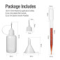 Hyber&Cara Flacons à Aiguille Vide, 30ml Bouteille Liquide en Plastique avec Entonnoir et Pipette Graduée pour E liquides, Colle Hyber&Cara Flacons à Aiguille Vide, 30ml Bouteille Liquide en Plastique avec Entonnoir et Pipette Graduée pour E liquides, Colle