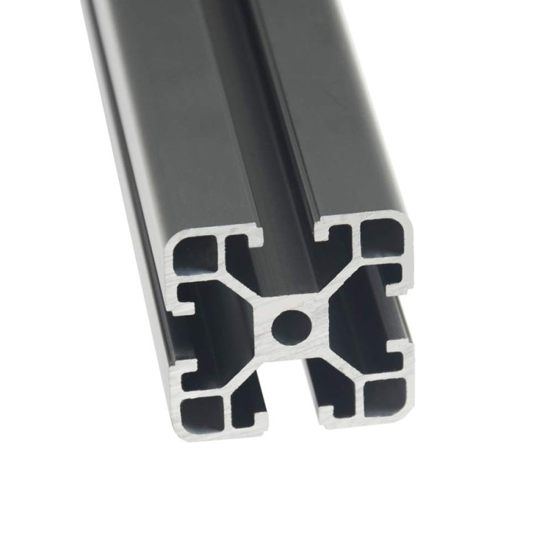 Iverntech 4040 1 Profilé d'extrusion en aluminium anodisé noir avec fente série 40 de 8 mm - selon la norme Européenne - Rail li Iverntech 4040 1 Profilé d'extrusion en aluminium anodisé noir avec fente série 40 de 8 mm - selon la norme Européenne - Rail li